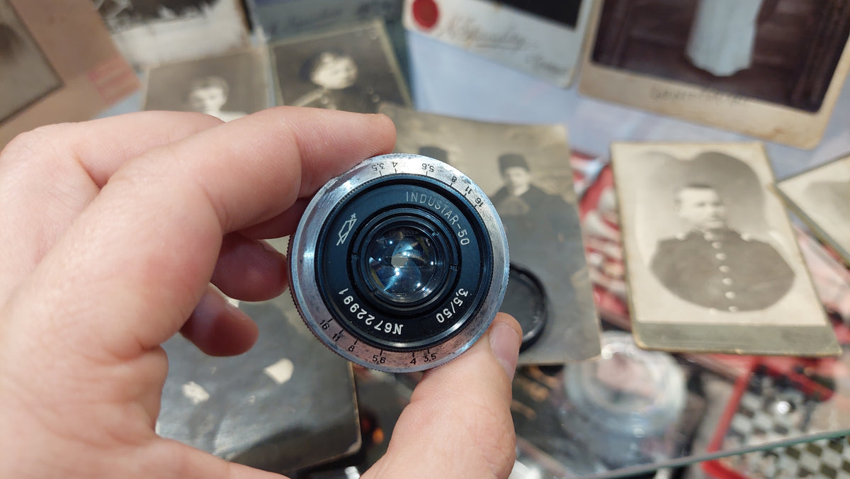 Lens Industar-50 USSR 50mm f/3.5 M39 Ukrainian lens, vintage lens.