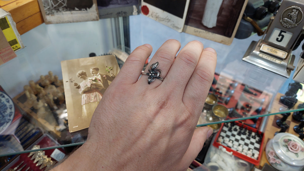 875 standard silver ring USSR 70 years.