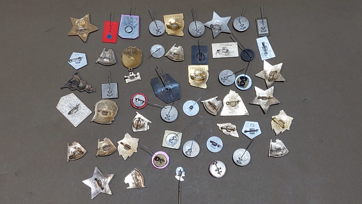 Cold War Enamel Badges Communism Badges for Vintage Backpacks Jackets Hats Caps Uniforms 50pcs