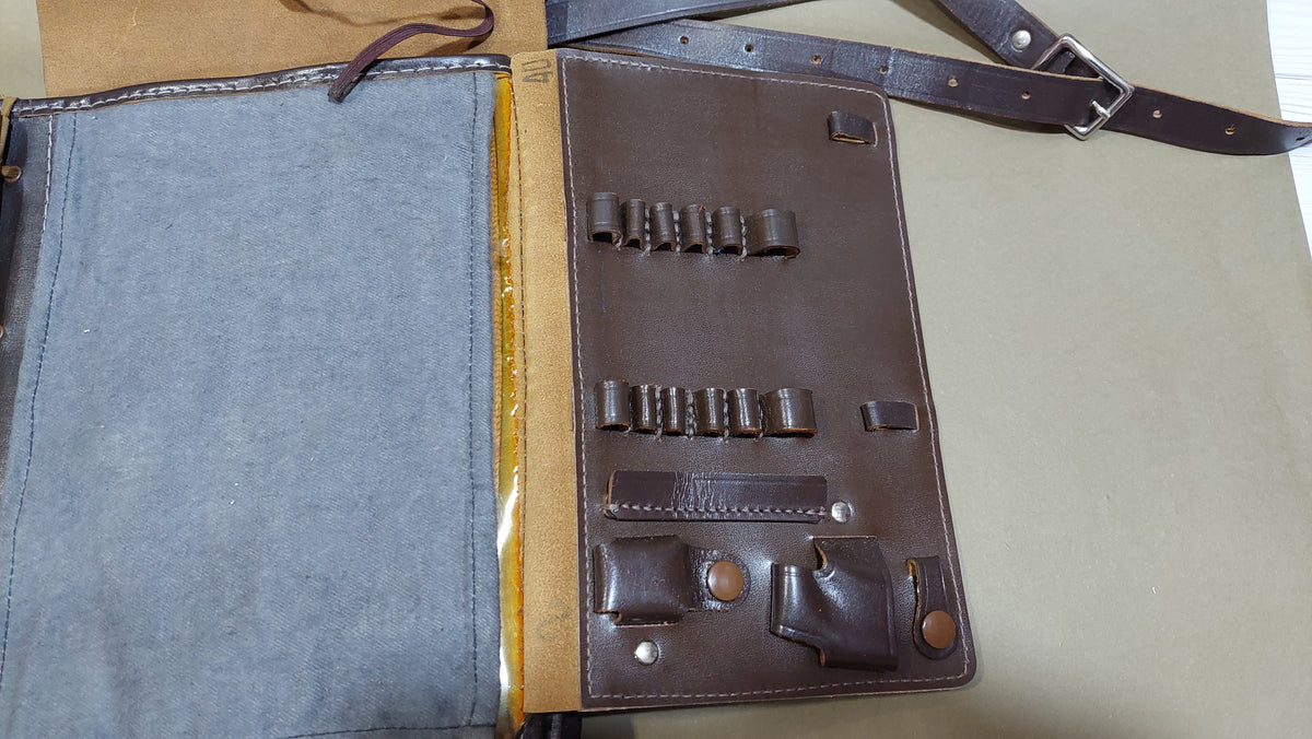 Officer's leather bag-tablet for documents, maps, compass and other accessories. Used by officers of the Soviet Army.