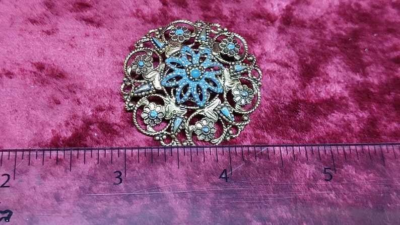 Vintage gilded brooch USSR 1960