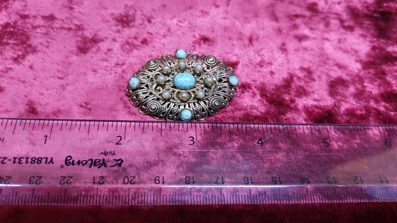 Vintage USSR brooch with stones