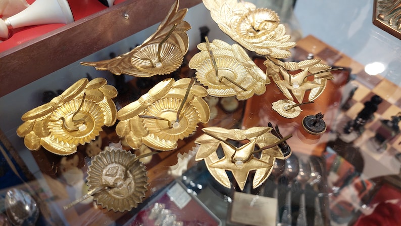 Set Of 8 Vintage USSR Cockades