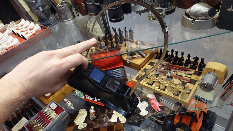 Optical glass binocular magnifier USSR.