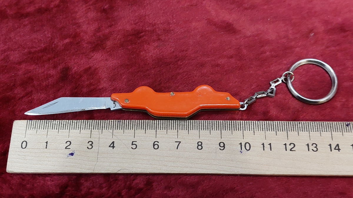 Soviet Vintage Knife Keychain machine, Russian keychain knife, USSR folding knife, Russian collectible knife