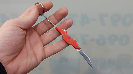 Soviet Vintage Knife Keychain machine, Russian keychain knife, USSR folding knife, Russian collectible knife