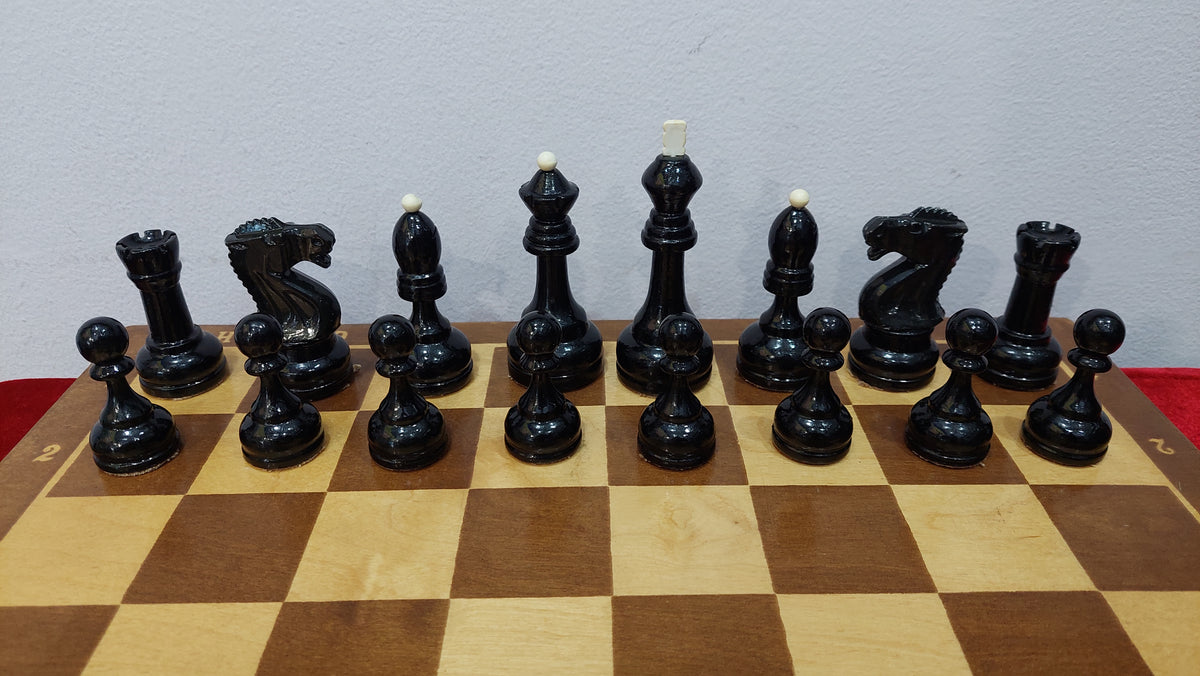 Beautiful authentic classic Soviet wooden tournament chess Grossmeister 1970s