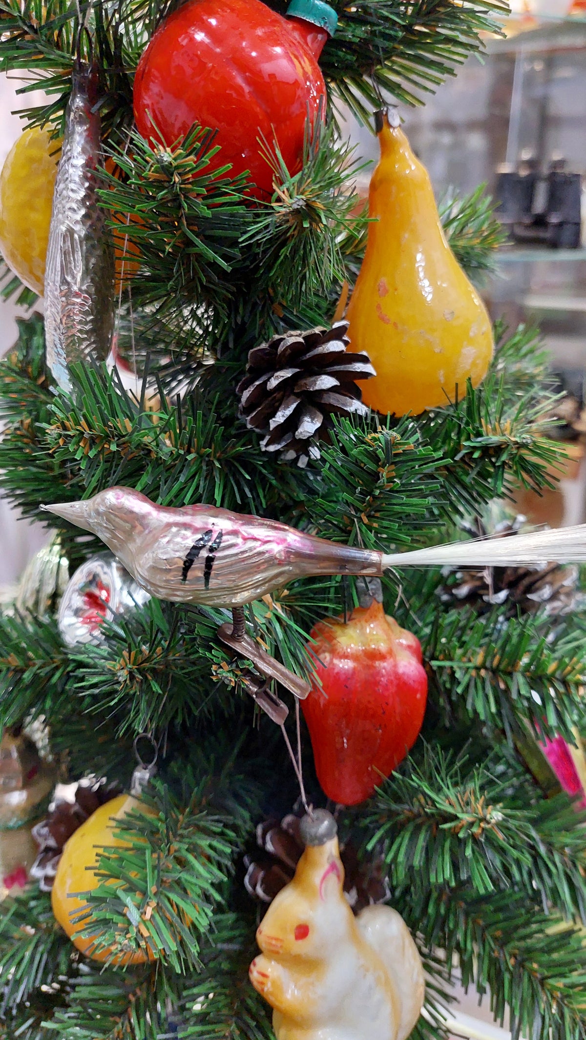 New Year's toy on a clothespin BIRD