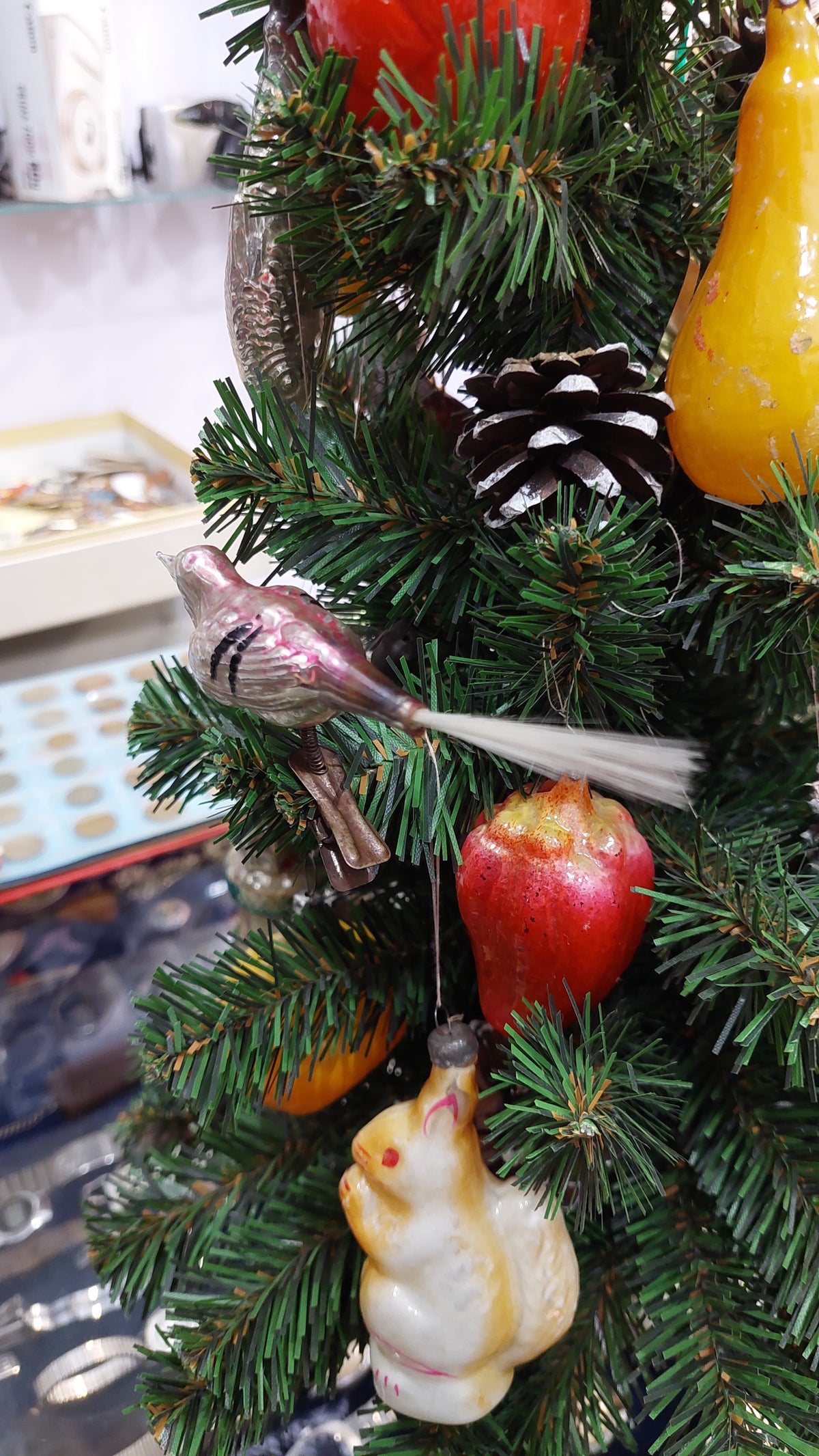 New Year's toy on a clothespin BIRD