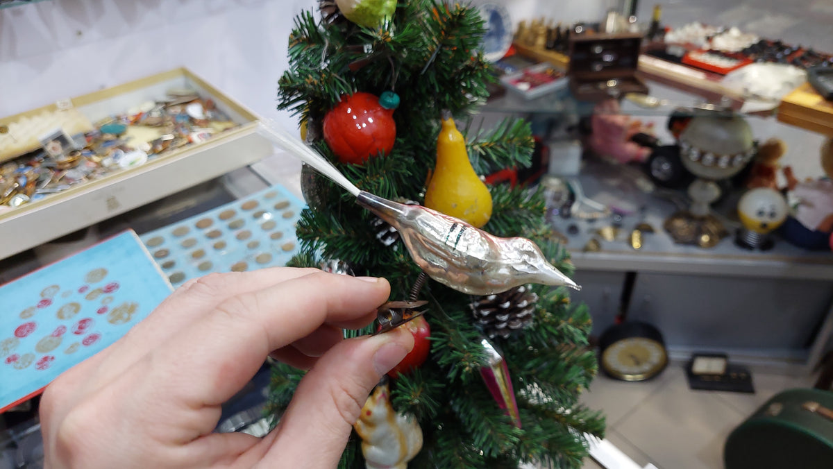 New Year's toy on a clothespin BIRD