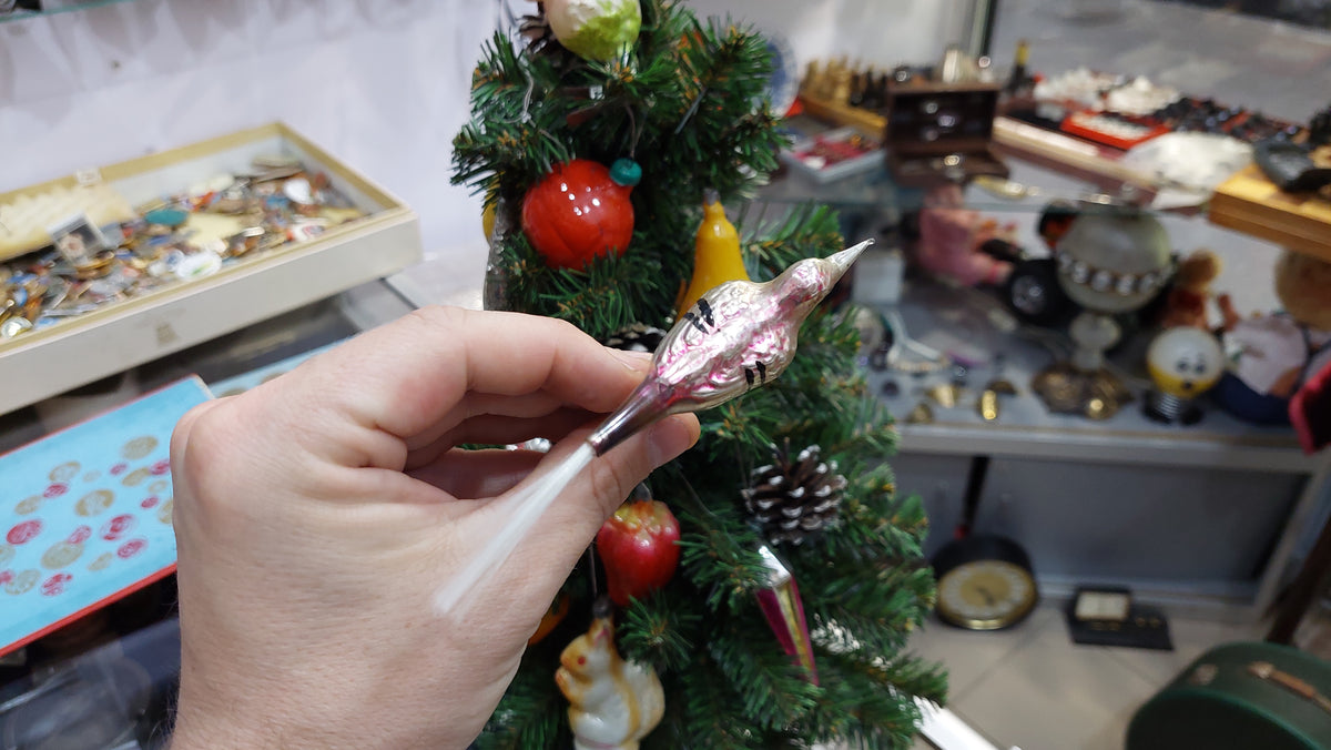New Year's toy on a clothespin BIRD