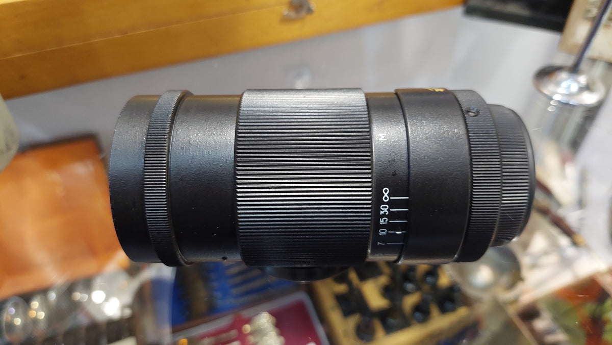 Soviet vintage lens Jupiter-37A 4/135. Soviet lens 135mm f/3.5 M42, Portrait lens from the USSR, Russian vintage lens