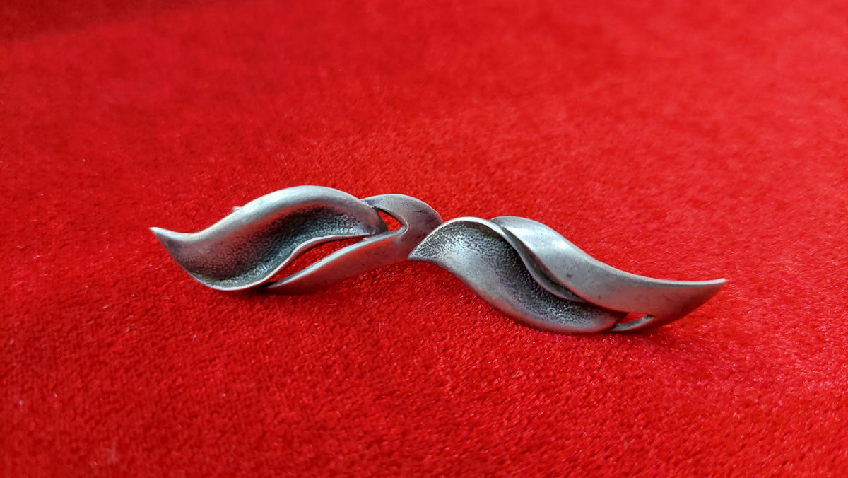 Silver big earrings 925. USSR