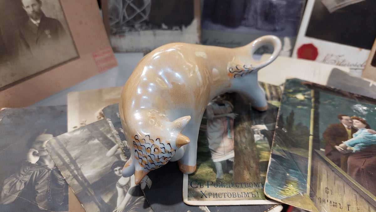 Porcelain bull made in Ukraine, USSR