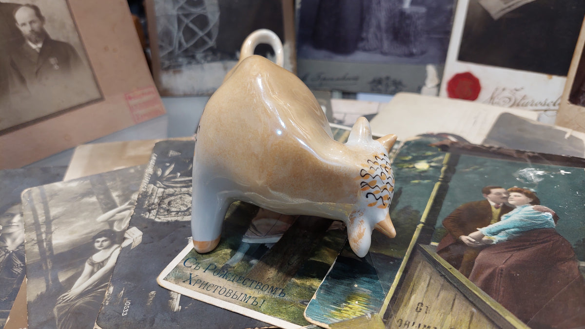 Porcelain bull made in Ukraine, USSR