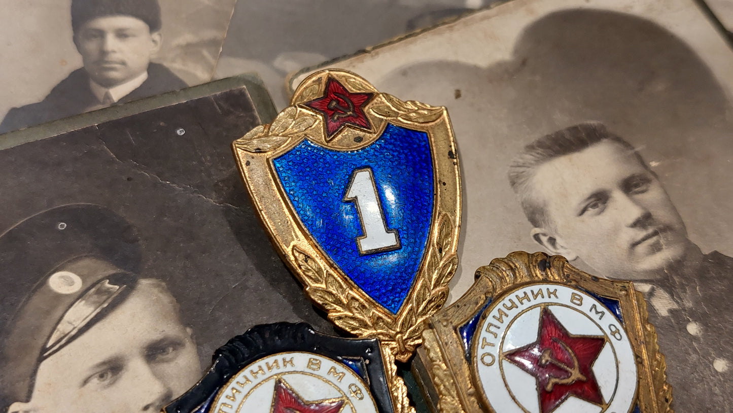 three honorary badges of the USSR Navy