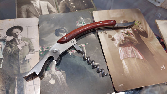 Soviet Folding Knife Waiter Opener Corkscrew Sommelier Soviet Vintage 70s Rare Russian Collectible Knife