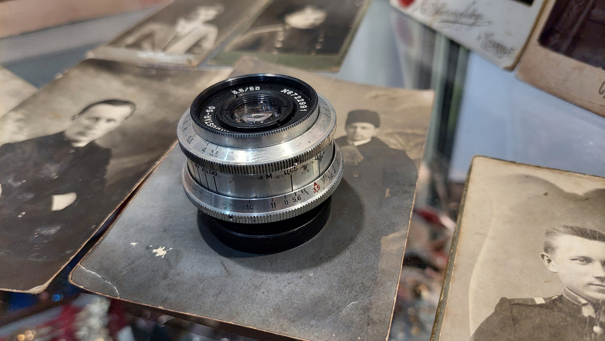 Lens Industar-50 USSR 50mm f/3.5 M39 Ukrainian lens, vintage lens.