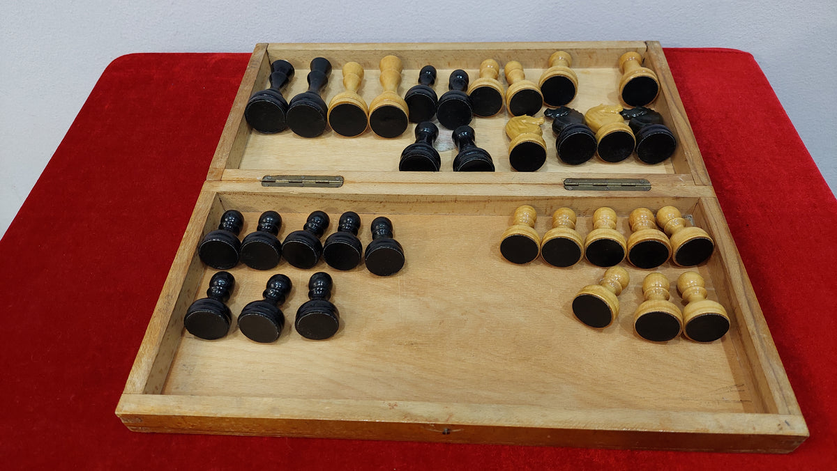Nice Authentic Classic Soviet Large Chess Set Wooden Russian Vintage USSR Antique 1975