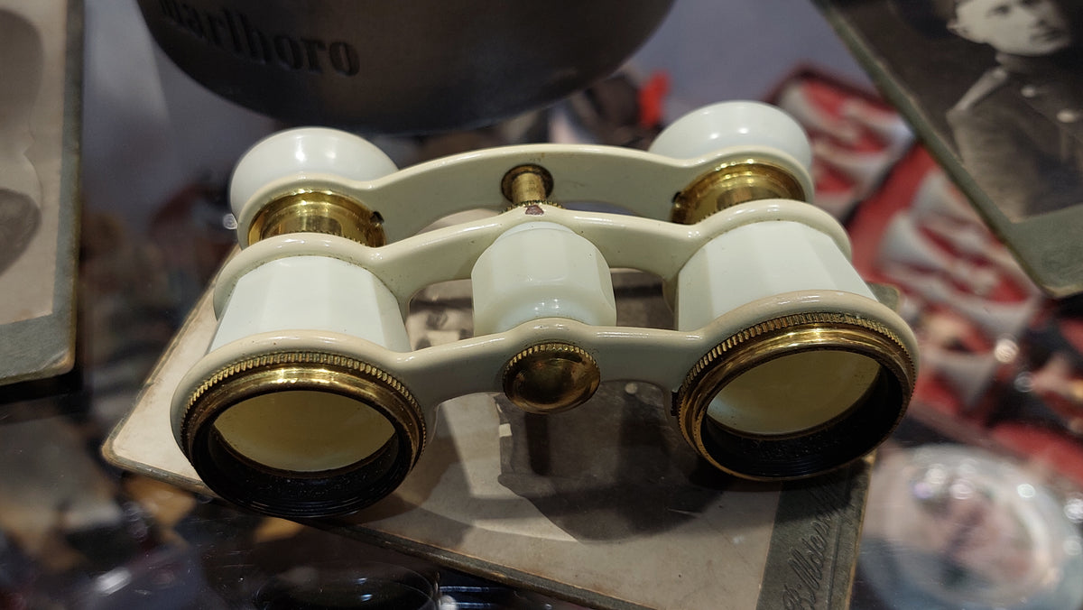 Soviet theater binoculars TITANIC, - Antique opera binoculars - Pocket binoculars in a Titanic case