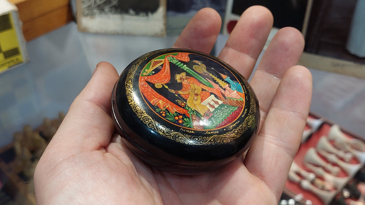 Handmade Jewelry Box, Kashmiri Papier Mâché Jewelry Box, Unique Papier Mâché Jewelry Box, Real Enamel Lacquer Jewelry Box