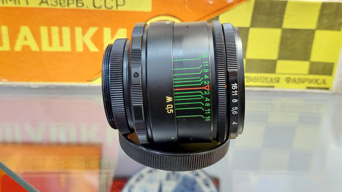 Soviet vintage lens Helios 44-2, 2\58 M42. Russian Lens Zenit USSR