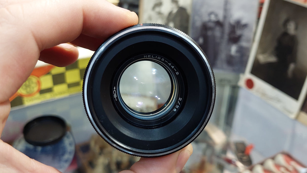 Soviet vintage lens Helios 44-2, 2\58 M42. Russian Lens Zenit USSR
