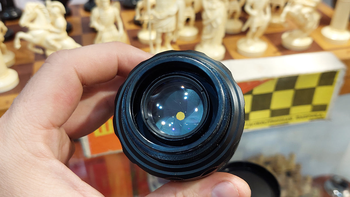 Soviet vintage lens Helios 44-2, 2\58 M42. Russian Lens Zenit USSR