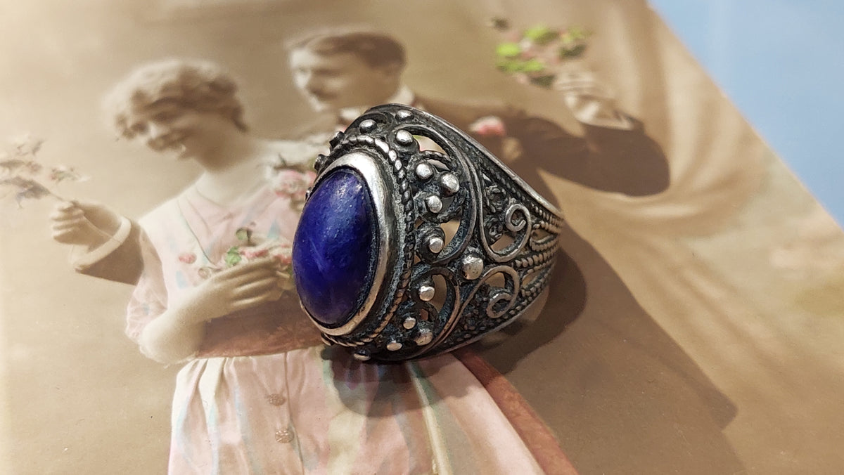 Vintage USSR ring 875 1970s Soviet jewelry USSR.