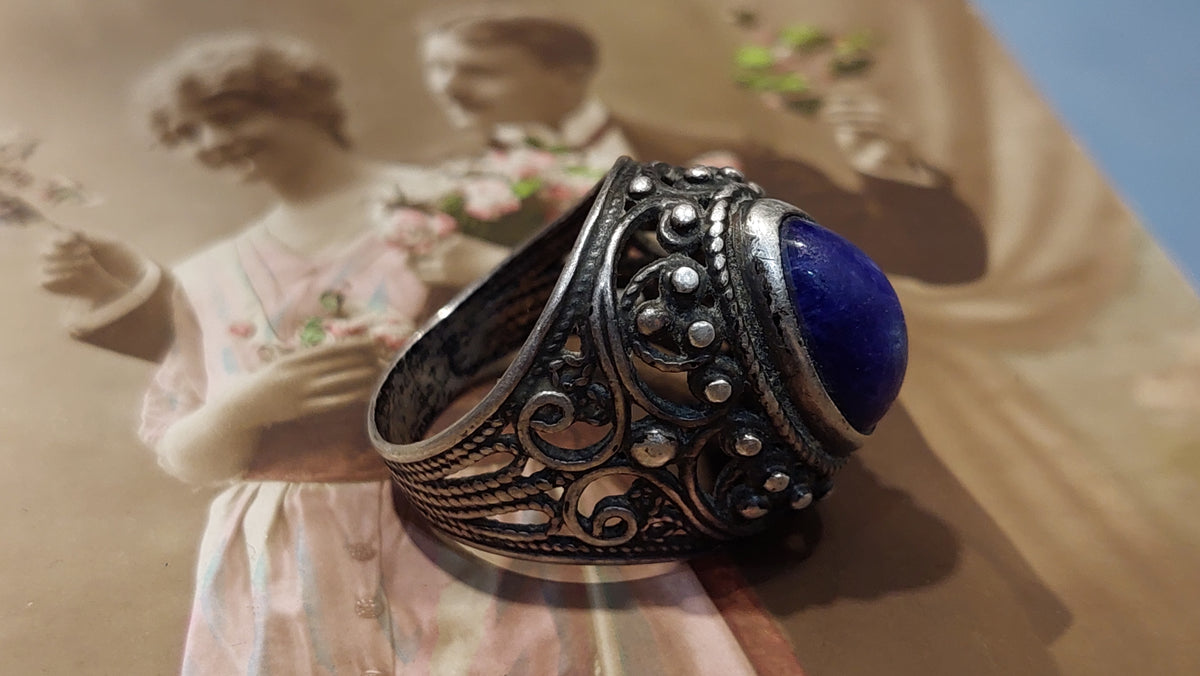 Vintage USSR ring 875 1970s Soviet jewelry USSR.