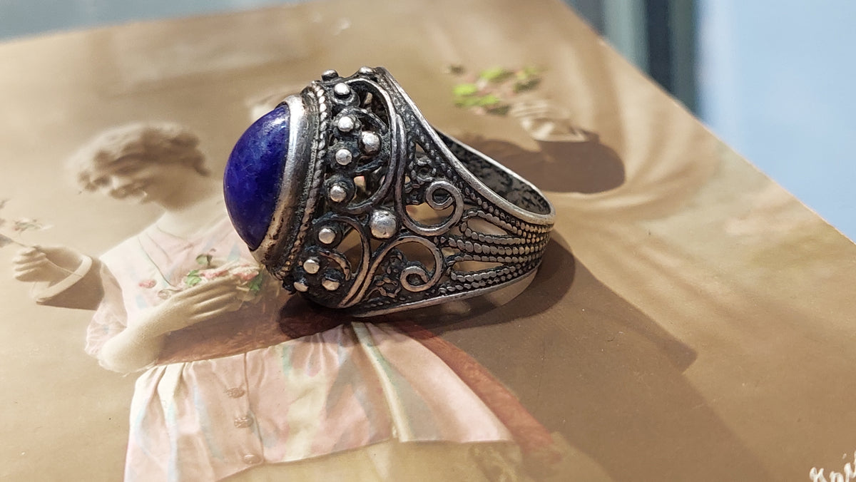 Vintage USSR ring 875 1970s Soviet jewelry USSR.