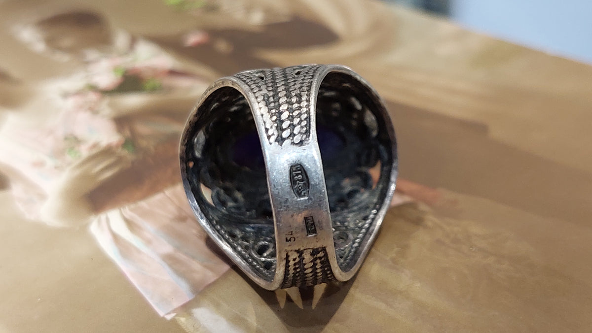 Vintage USSR ring 875 1970s Soviet jewelry USSR.
