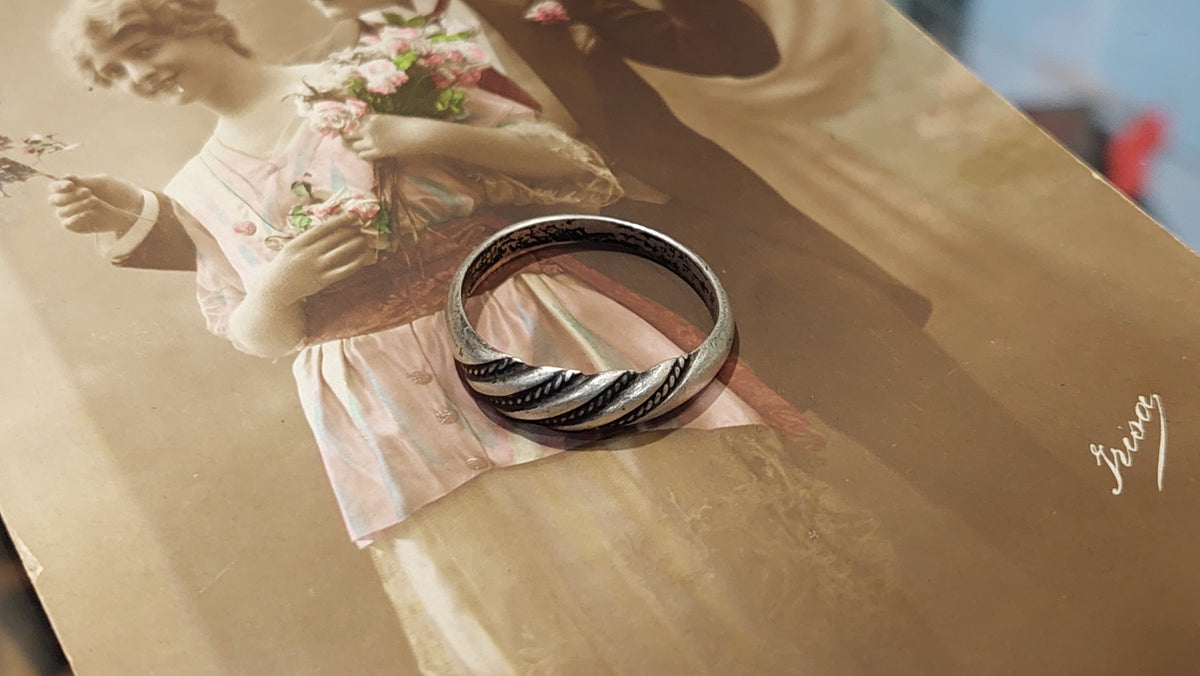 875 standard silver ring USSR 70 years.