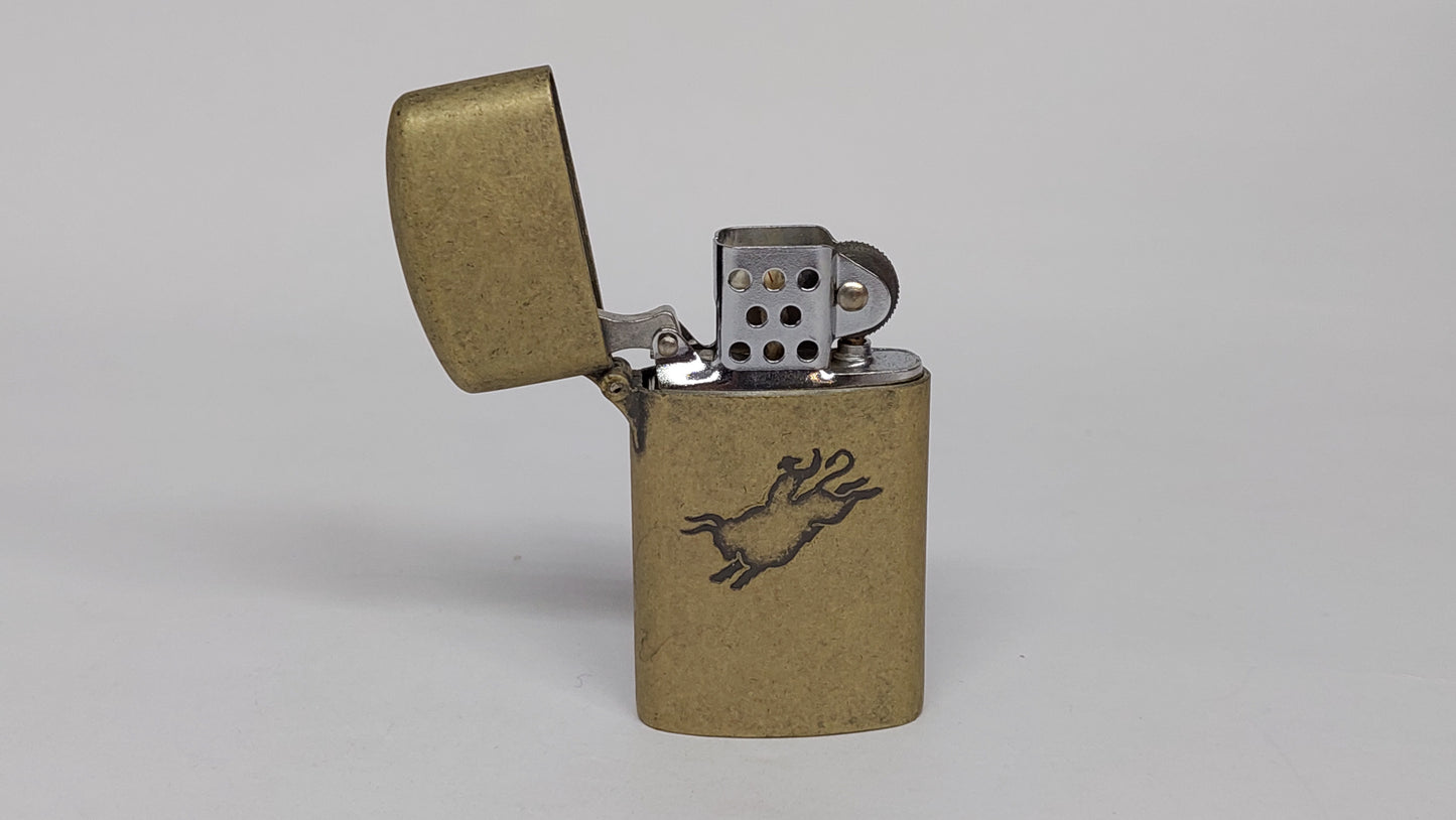 Vintage Military Art Original lighter from the Rodeo collection. Cowboy 90s