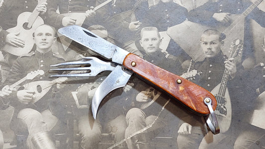 Small pocket knife-knife and fork.