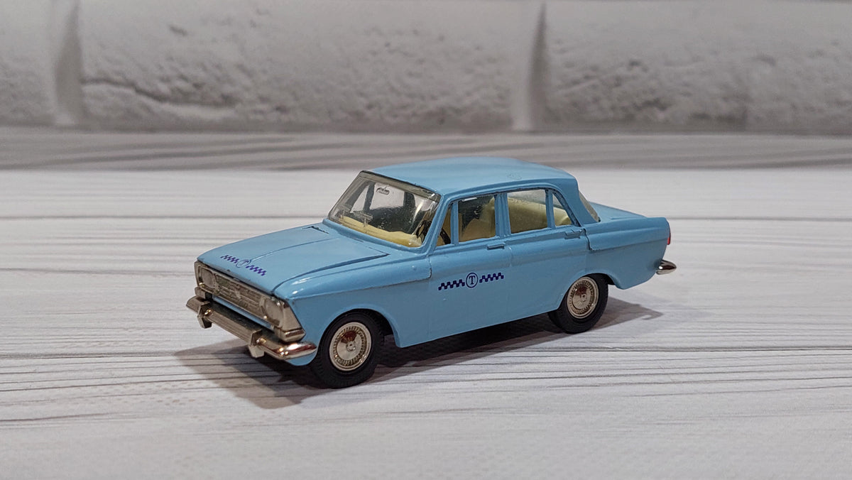 Vintage toy Moskvich 412 TAXI, model 1:43, original toy