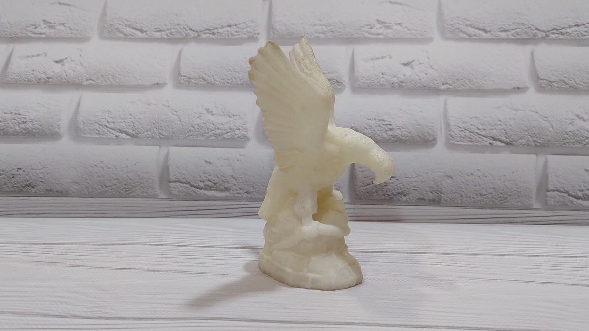 vintage eagle figurine Luminescent eagle Eagle and snake figurine