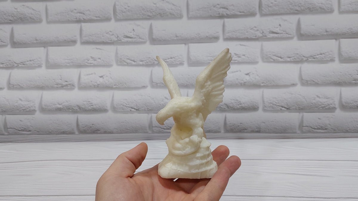 vintage eagle figurine Luminescent eagle Eagle and snake figurine