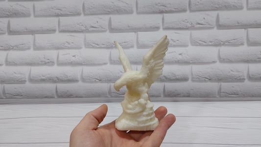 vintage eagle figurine Luminescent eagle Eagle and snake figurine