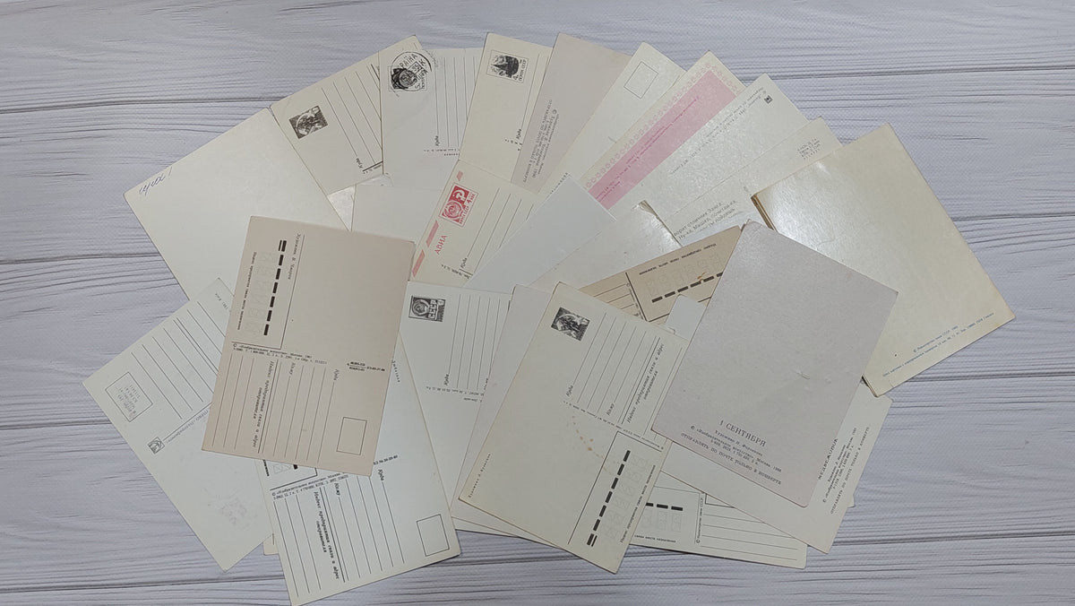 Vintage greeting cards from the 80s 30 pieces