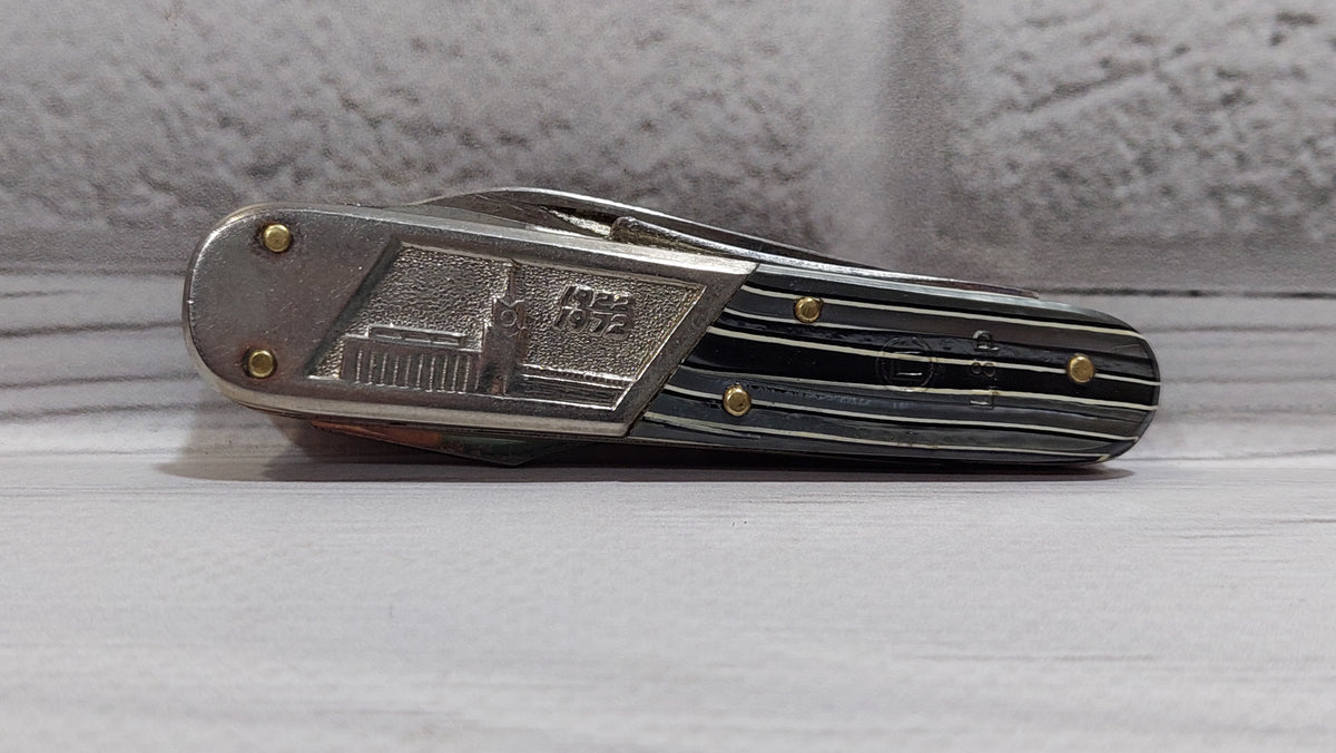 Knife Pavlovsk souvenir multitool. Rare folding knife 1972 50 years of the USSR.
