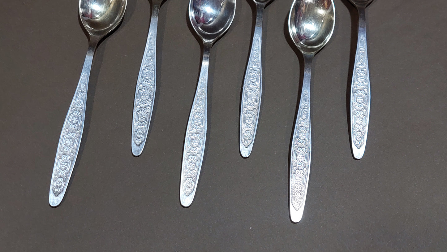 Vintage nickel silver teaspoons.