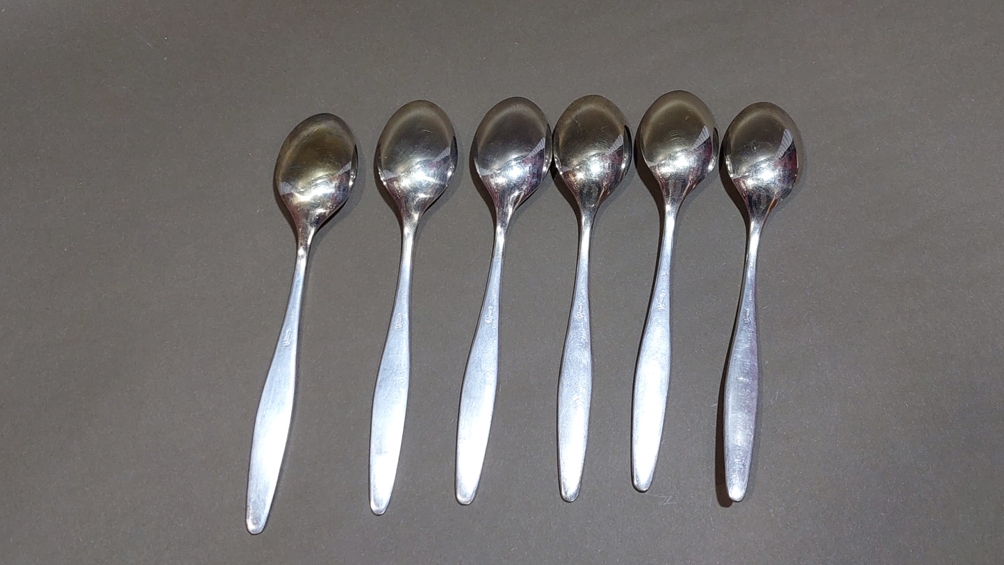 Vintage nickel silver teaspoons.