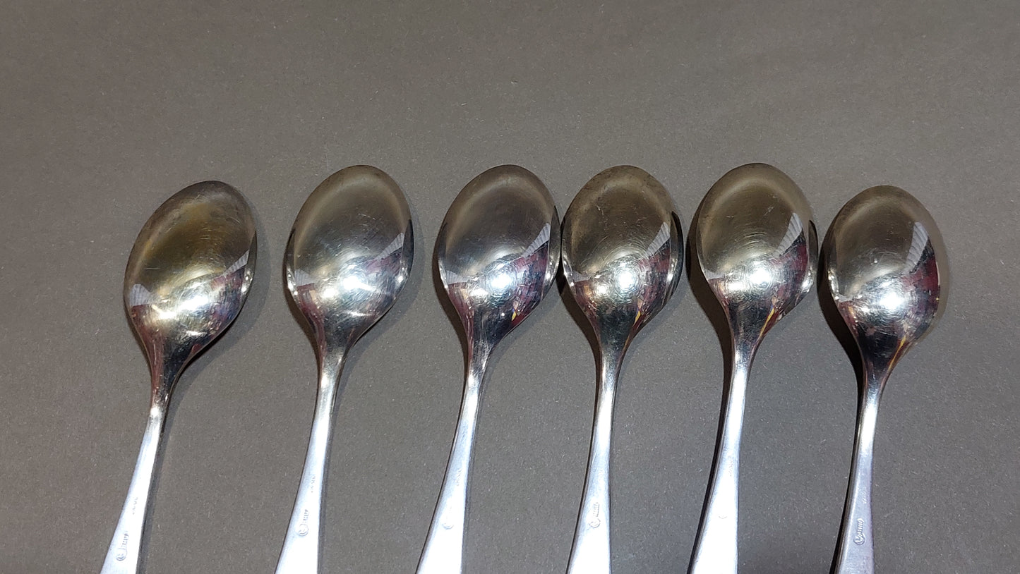 Vintage nickel silver teaspoons.