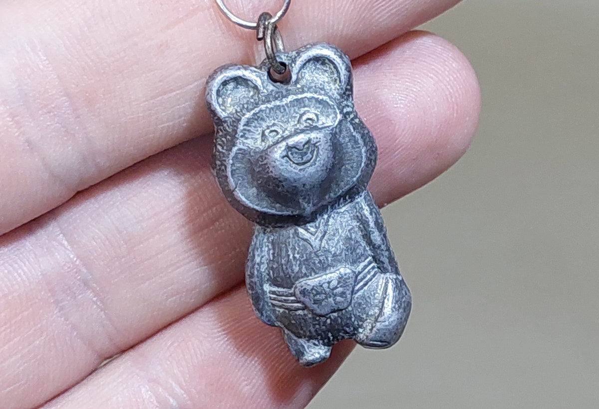 Vintage Soviet keychain Olympic bear, keychain Olympics 1980, Olympics 80, Olympic bear symbol of the Olympics.