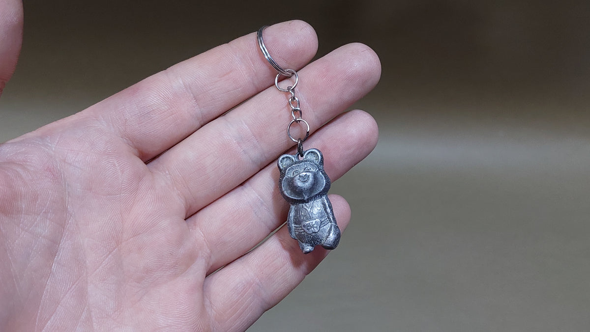 Vintage Soviet keychain Olympic bear, keychain Olympics 1980, Olympics 80, Olympic bear symbol of the Olympics.