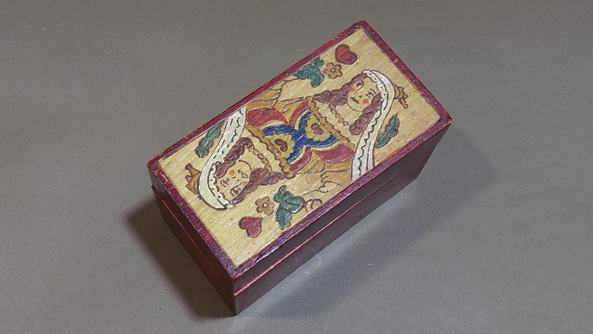 Vintage box for cards and small dominoes.