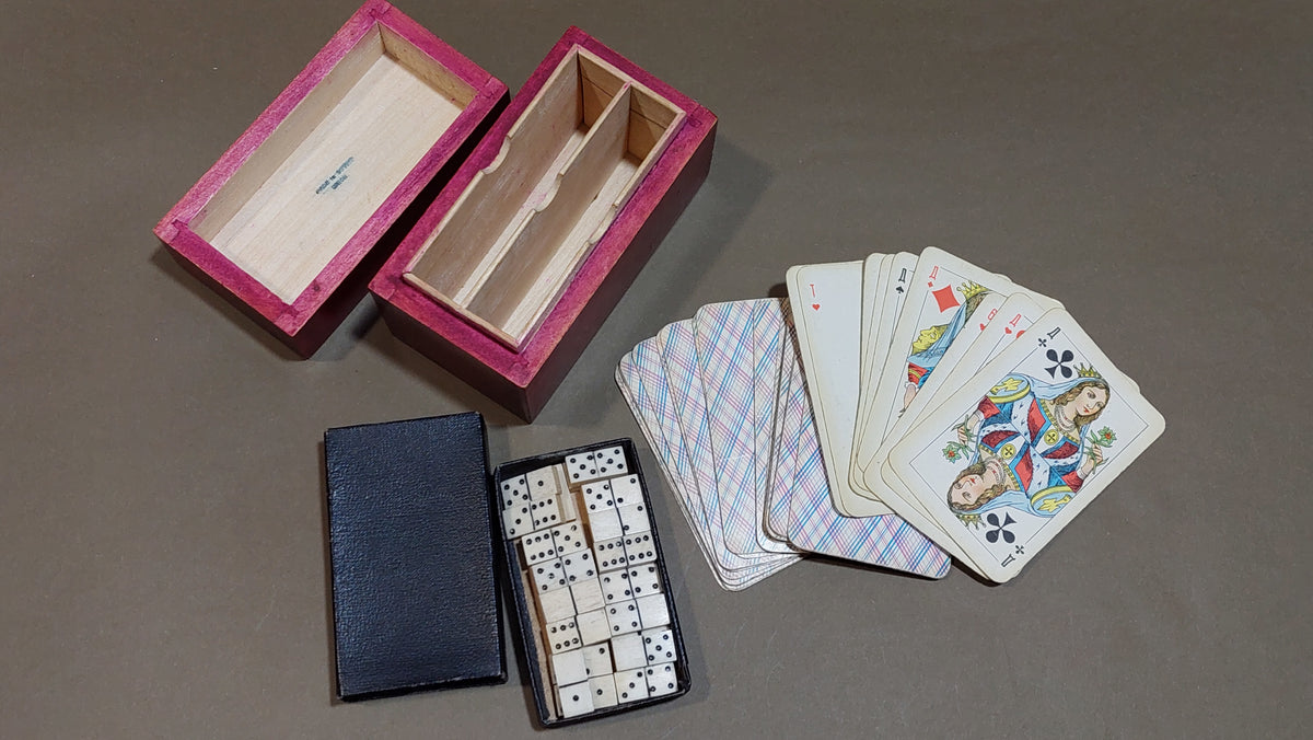 Vintage box for cards and small dominoes.
