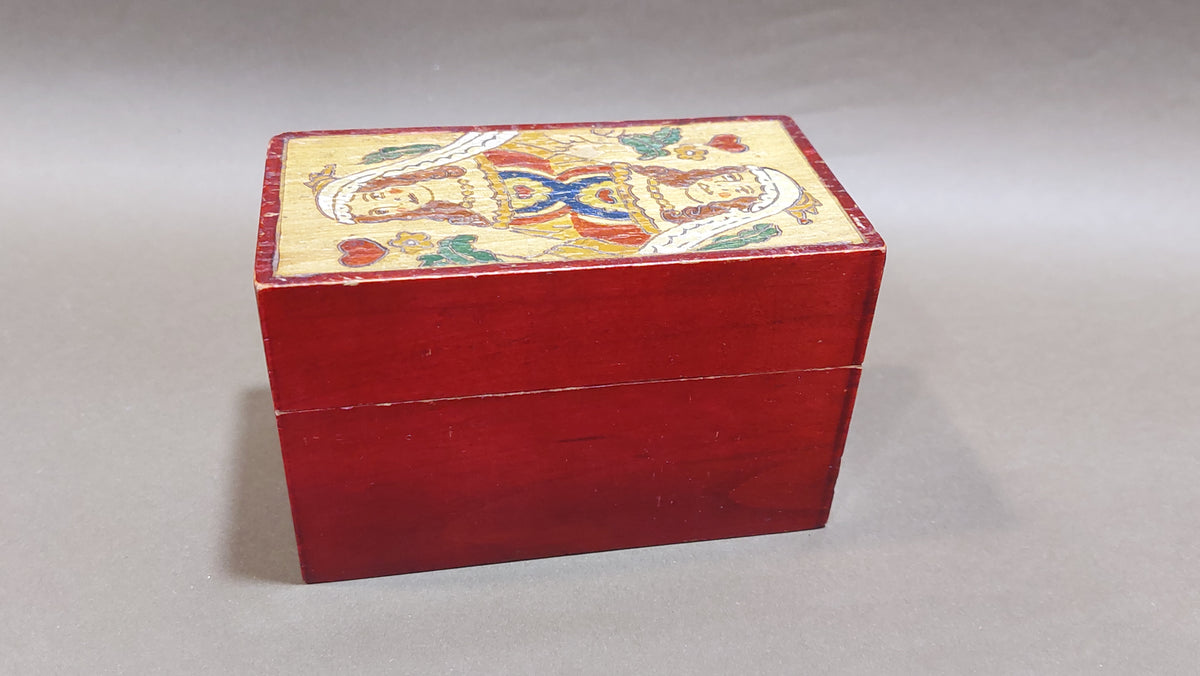 Vintage box for cards and small dominoes.