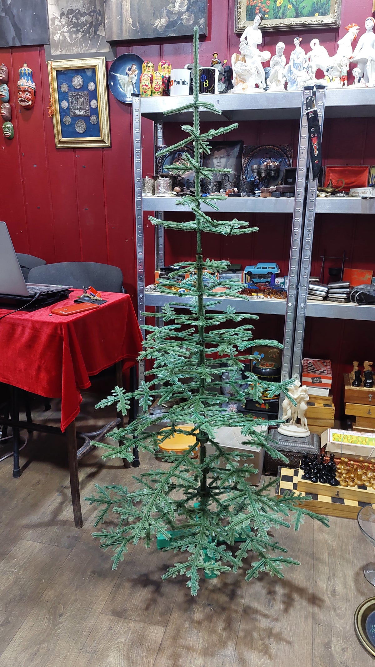 Christmas tree Soviet plastic Christmas tree of the eighties Vintage Christmas tree.
